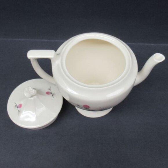 Canonsburg Pottery PINK PINE WILD CLOVER 4 Cup Teapot with Lid - Picture 4 of 5